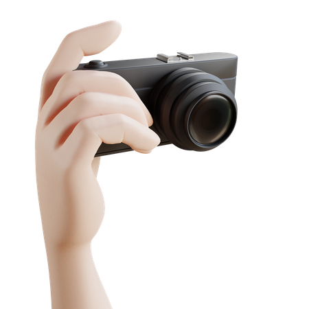 Hand with camera  3D Icon