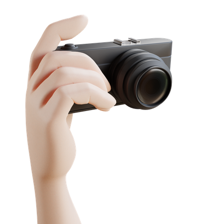 Hand with camera  3D Icon