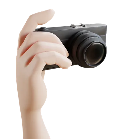 Hand with camera  3D Icon