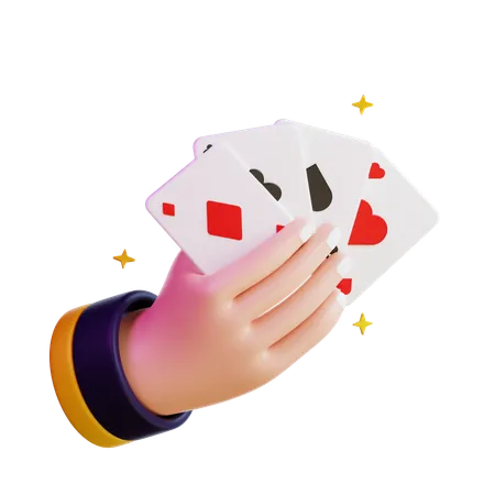 Hand With Card  3D Icon