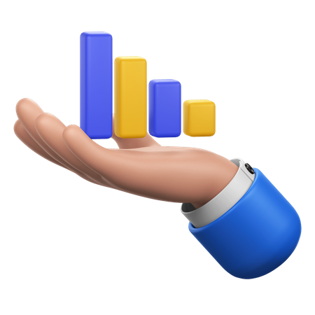 Hand With Chart  3D Icon