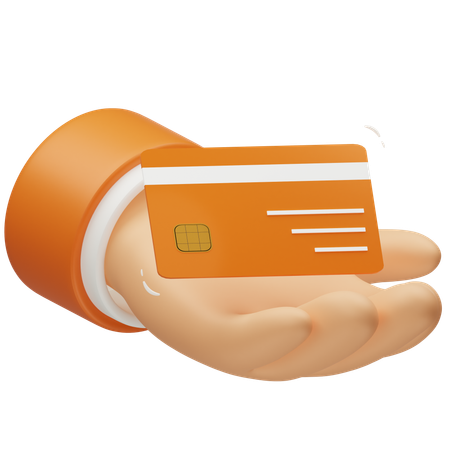 Hand With Credit Card  3D Icon