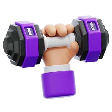 Hand with Dumbbell  3D Icon