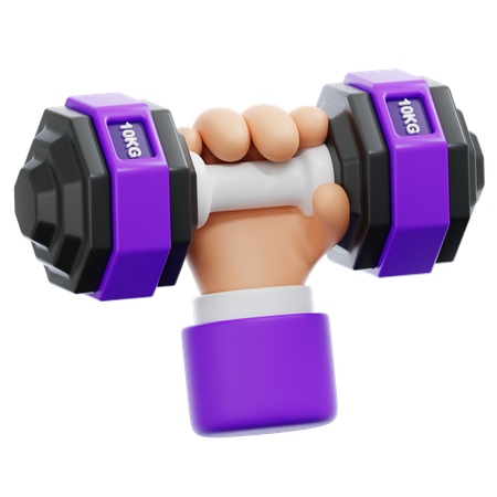 Hand with Dumbbell  3D Icon