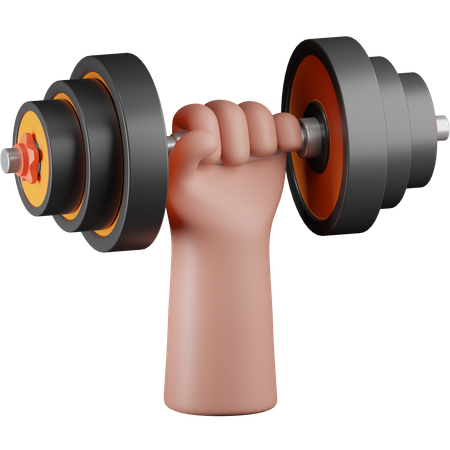 Hand with Dumbbell  3D Icon