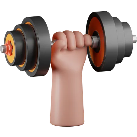 Hand with Dumbbell  3D Icon