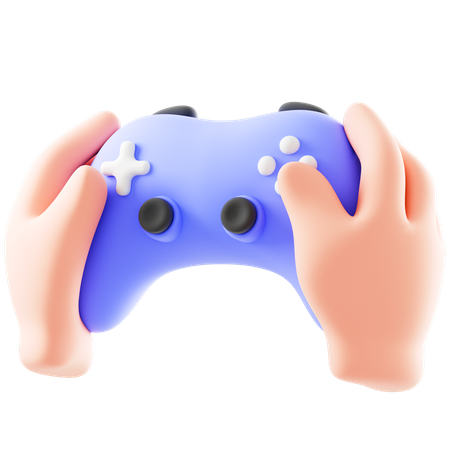 Hand With Game Console  3D Icon