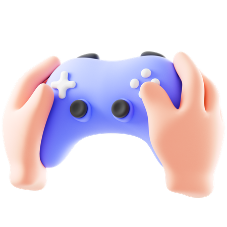 Hand With Game Console  3D Icon