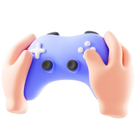 Hand Hold Video Game Console Gamepad 3D Icon