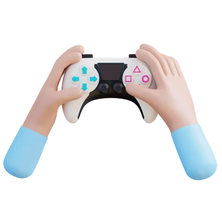 Hand With Game Controller  3D Icon