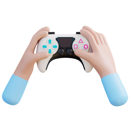 Hand With Game Controller  3D Icon