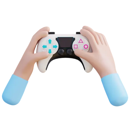 3 D Illustration Hand With Game Controller 3D Icon