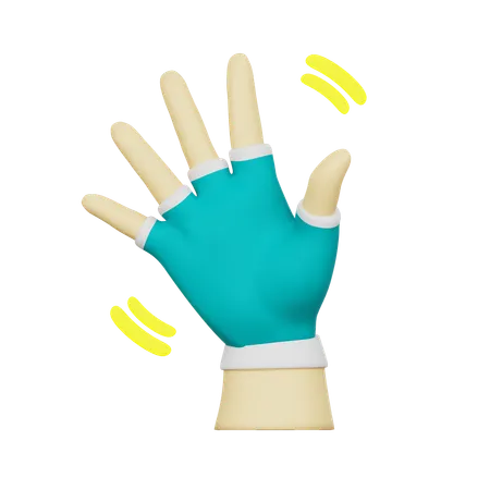 Hand With Gloves  3D Icon