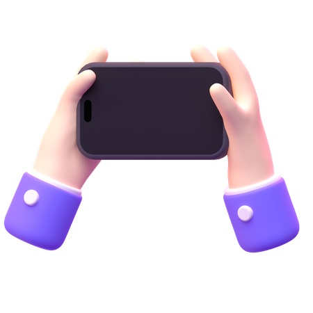 Hand With Iphone  3D Icon
