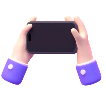 Hand With Iphone  3D Icon