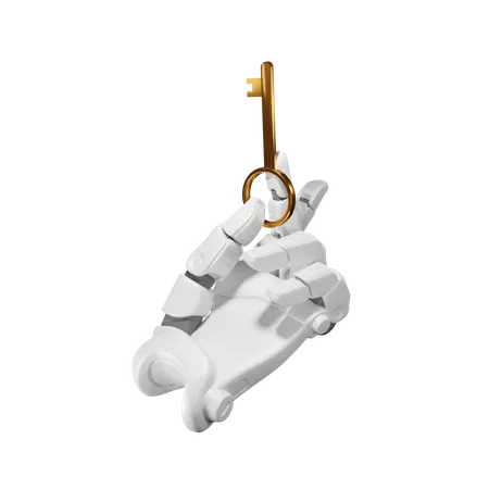 Key Holding Gesture 3D Illustration