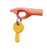Hand with key