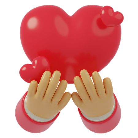 Hand With Love  3D Icon