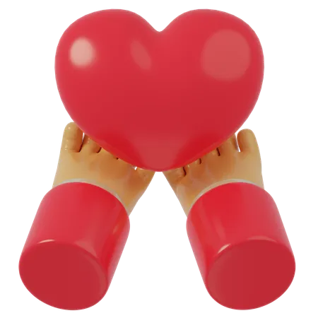 Hand With Love  3D Icon