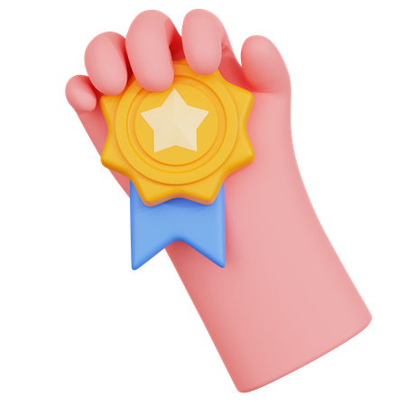 Hand With Medal  3D Icon
