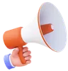 Hand with megaphone