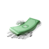holding money 3d illustration