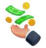 Hand with Money Coins