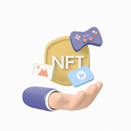 Hand With Nft  3D Icon