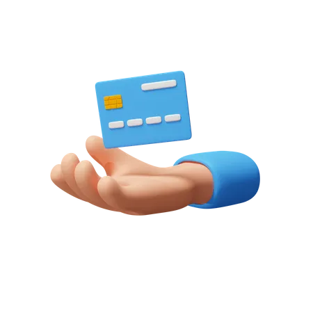 Hand With Payment Card Download This Item Now 3D Icon