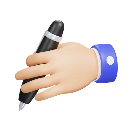 Hand With Pen  3D Icon