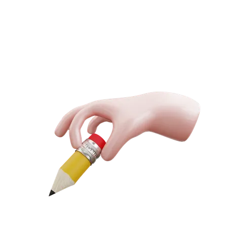 Hand With Pencil  3D Icon