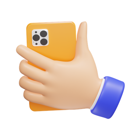 Hand With Phone  3D Icon
