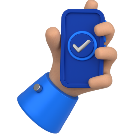 Hand with phone  3D Icon