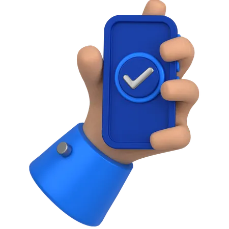 Hand with phone  3D Icon
