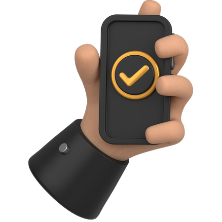 Hand with phone  3D Icon