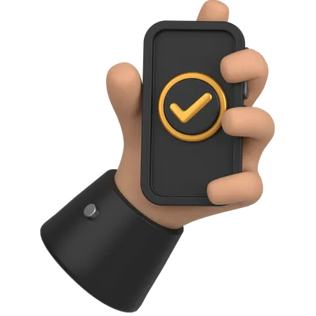Hand with phone  3D Icon