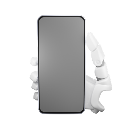 Phone holding hand gesture 3D Illustration