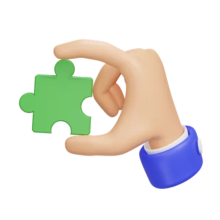 Hand With Puzzle  3D Icon