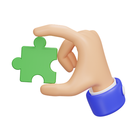 Hand With Puzzle  3D Icon