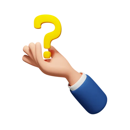 Hand With Question Mark Download This Item Now 3D Icon