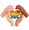 Hand With Rainbow Heart