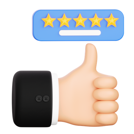 Hand with Rating Scale  3D Icon