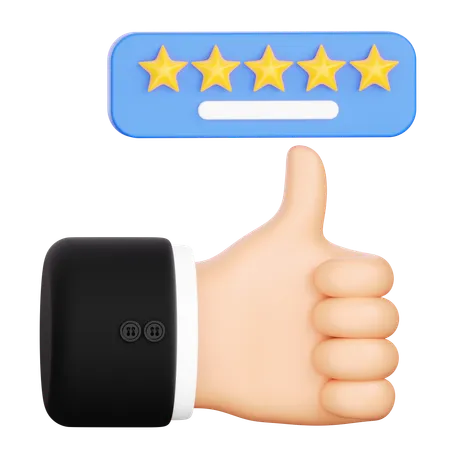 Hand with Rating Scale  3D Icon