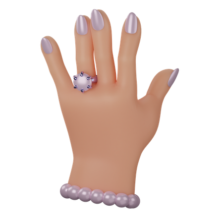 Hand With Ring  3D Icon