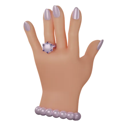 Hand With Ring  3D Icon