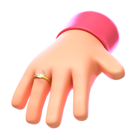 Hand With Ring  3D Icon