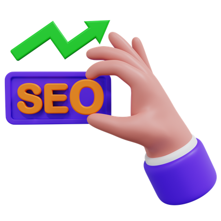 Hand With Seo  3D Icon
