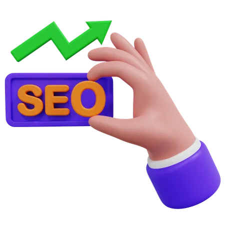 Hand With Seo  3D Icon