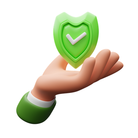 방패를 든 손  3D Icon