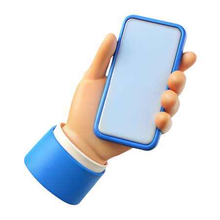 Hand with Smartphone  3D Icon